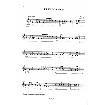 Śpiewnik z nutami na keyboard, pianino Biały Miś 8 MARCUS